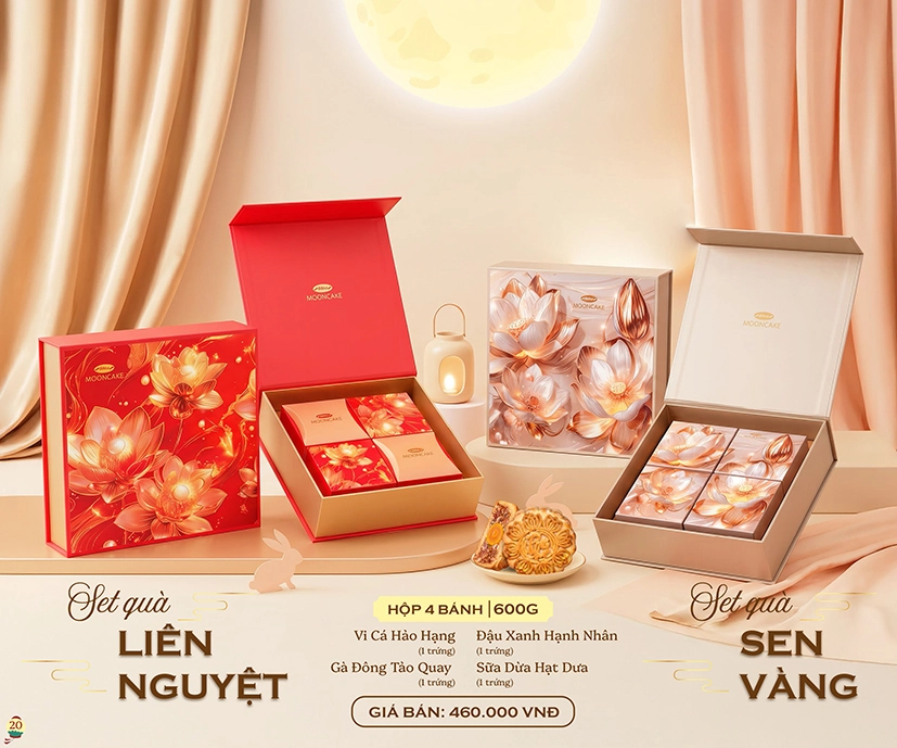 Hộp Liên Nguyệt Sen Vàng